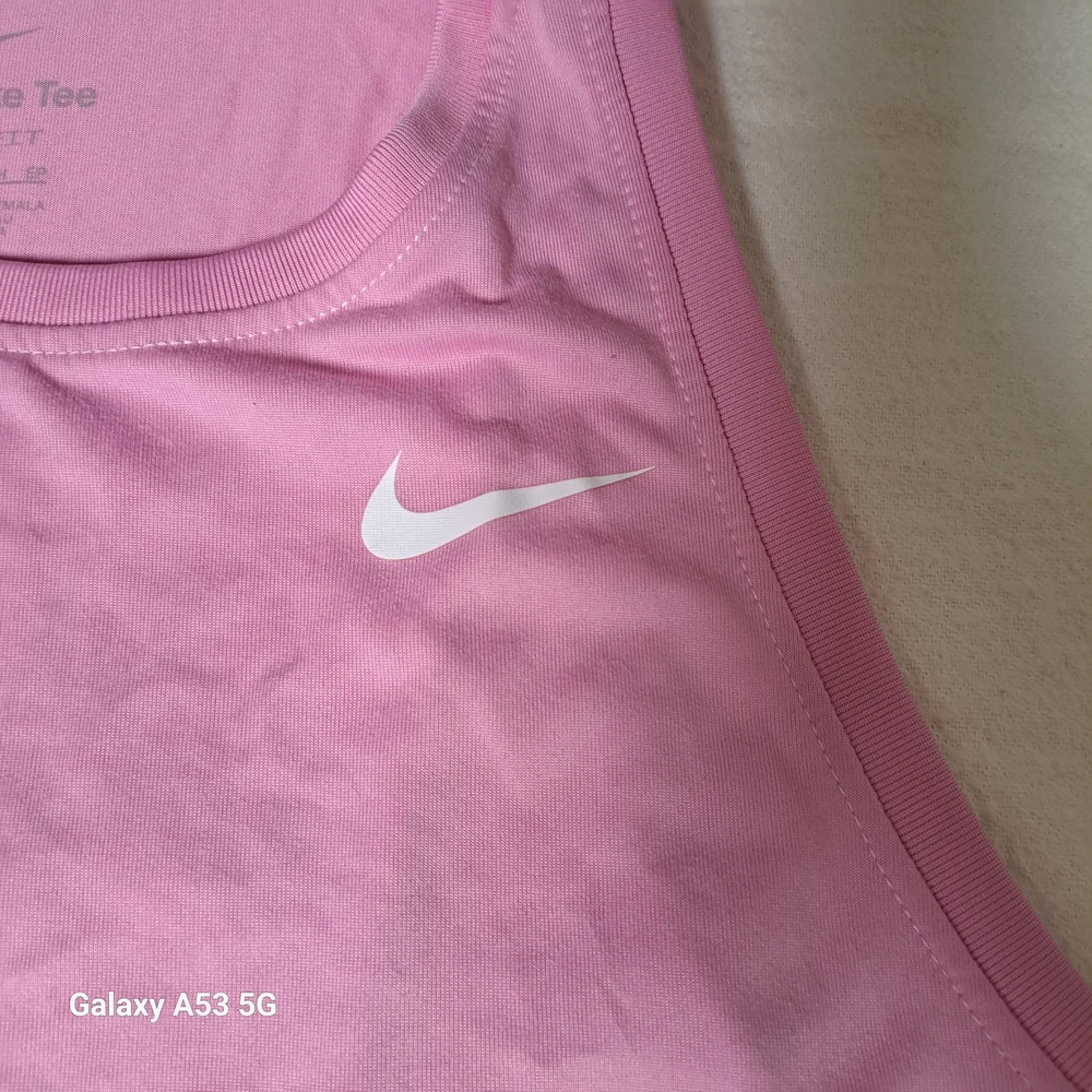 Nike Pink Dri-FIT Tee with Gray Swoosh